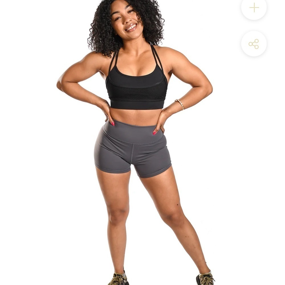 Til You Collapse Scrunch Shorts Resilient XL Dark Grey athletic workout gym